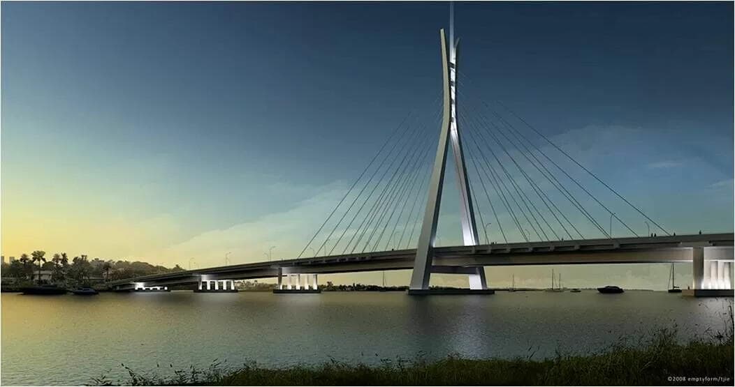 Lagos bridge and waterfront